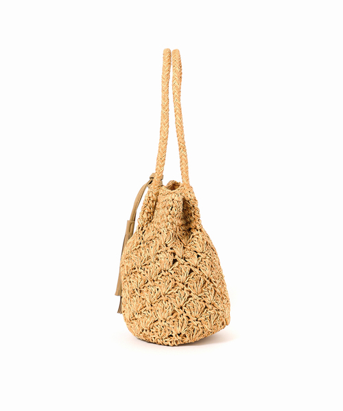 JOURNAL STANDARD relume(ジャーナルスタンダード レリューム)の「《追加》RELUME MIXペーパーフリンジバッグ(ハンドバッグ・レディース・チャコールグレー/カーキ/オレンジ・FREE)」の7枚目の写真