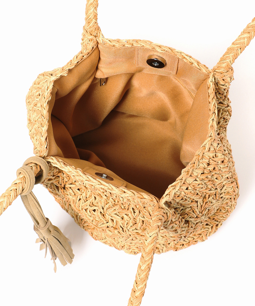 JOURNAL STANDARD relume(ジャーナルスタンダード レリューム)の「《追加》RELUME MIXペーパーフリンジバッグ(ハンドバッグ・レディース・チャコールグレー/カーキ/オレンジ・FREE)」の10枚目の写真