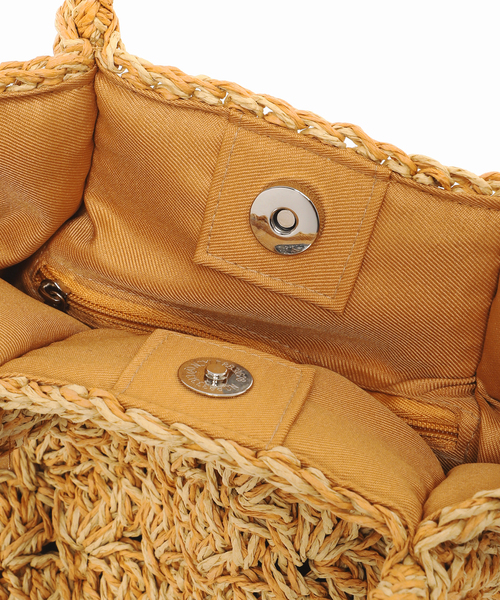 JOURNAL STANDARD relume(ジャーナルスタンダード レリューム)の「《追加》RELUME MIXペーパーフリンジバッグ(ハンドバッグ・レディース・チャコールグレー/カーキ/オレンジ・FREE)」の12枚目の写真