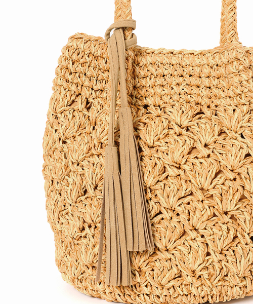 JOURNAL STANDARD relume(ジャーナルスタンダード レリューム)の「《追加》RELUME MIXペーパーフリンジバッグ(ハンドバッグ・レディース・チャコールグレー/カーキ/オレンジ・FREE)」の14枚目の写真