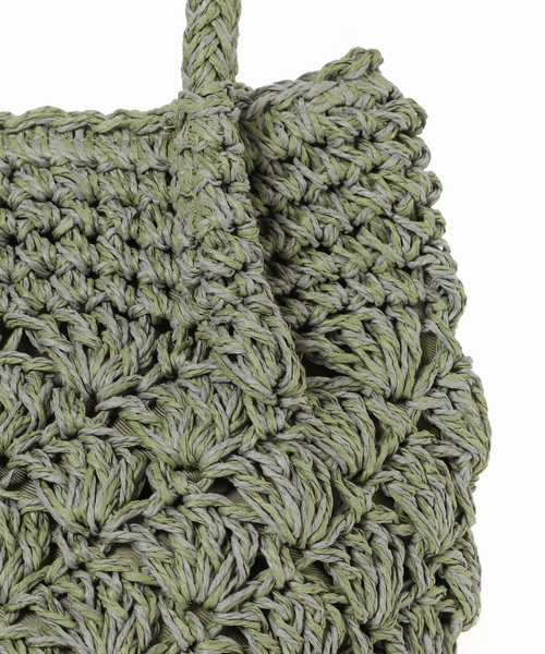 JOURNAL STANDARD relume(ジャーナルスタンダード レリューム)の「《追加》RELUME MIXペーパーフリンジバッグ(ハンドバッグ・レディース・チャコールグレー/カーキ/オレンジ・FREE)」の18枚目の写真