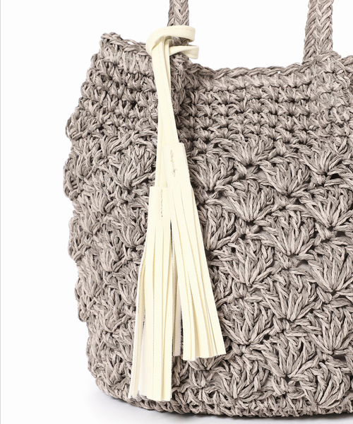 JOURNAL STANDARD relume(ジャーナルスタンダード レリューム)の「《追加》RELUME MIXペーパーフリンジバッグ(ハンドバッグ・レディース・チャコールグレー/カーキ/オレンジ・FREE)」の20枚目の写真