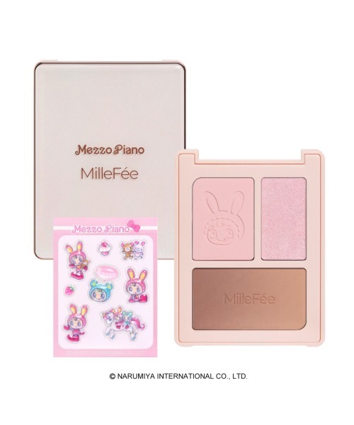 MilleFee（ミルフィー）の「チート顔コントゥアパレット（ハイライト/シェーディング・レディース・01 いつわりウォーム/02 したたかクール/03 ふっくらピンク/04 しのばせベージュ/N04 しのばせベージュ/N03 ふっくらピンク・FREE）」の5枚目の写真