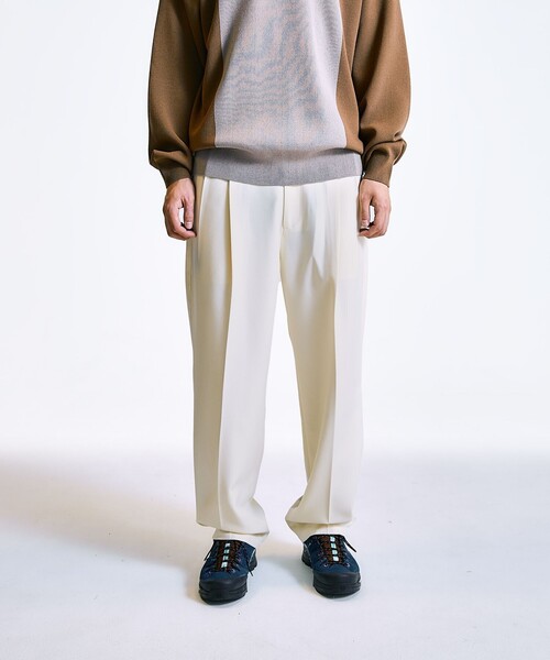 City Ambient Products（シティアンビエントプロダクツ）の「City Ambient Products: 2プリーツ ワイド テーパード スラックス（スラックス・メンズ・ナチュラル/その他/カーキ/ブラック・LARGE/MEDIUM/SMALL）」の3枚目の写真