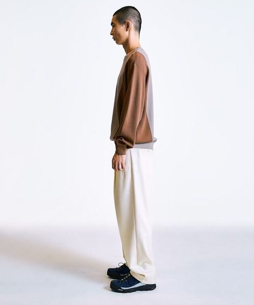 City Ambient Products（シティアンビエントプロダクツ）の「City Ambient Products: 2プリーツ ワイド テーパード スラックス（スラックス・メンズ・ナチュラル/その他/カーキ/ブラック・LARGE/MEDIUM/SMALL）」の6枚目の写真