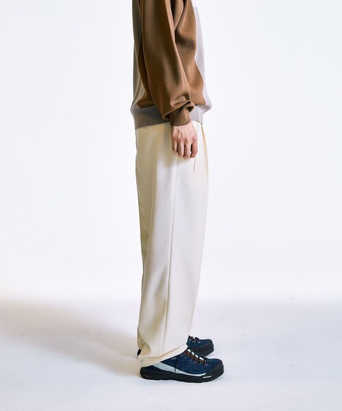 City Ambient Products（シティアンビエントプロダクツ）の「City Ambient Products: 2プリーツ ワイド テーパード スラックス（スラックス・メンズ・ナチュラル/その他/カーキ/ブラック・LARGE/MEDIUM/SMALL）」の11枚目の写真