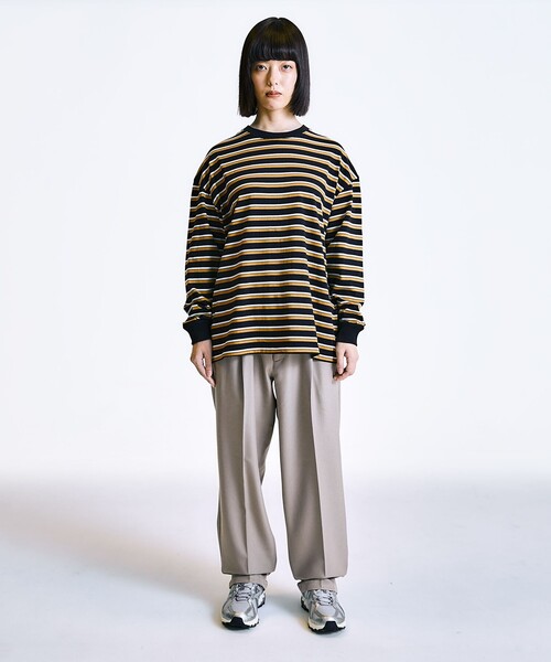 City Ambient Products（シティアンビエントプロダクツ）の「City Ambient Products: 2プリーツ ワイド テーパード スラックス（スラックス・メンズ・ナチュラル/その他/カーキ/ブラック・LARGE/MEDIUM/SMALL）」の12枚目の写真