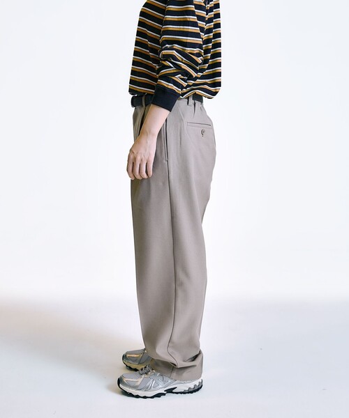 City Ambient Products（シティアンビエントプロダクツ）の「City Ambient Products: 2プリーツ ワイド テーパード スラックス（スラックス・メンズ・ナチュラル/その他/カーキ/ブラック・LARGE/MEDIUM/SMALL）」の16枚目の写真