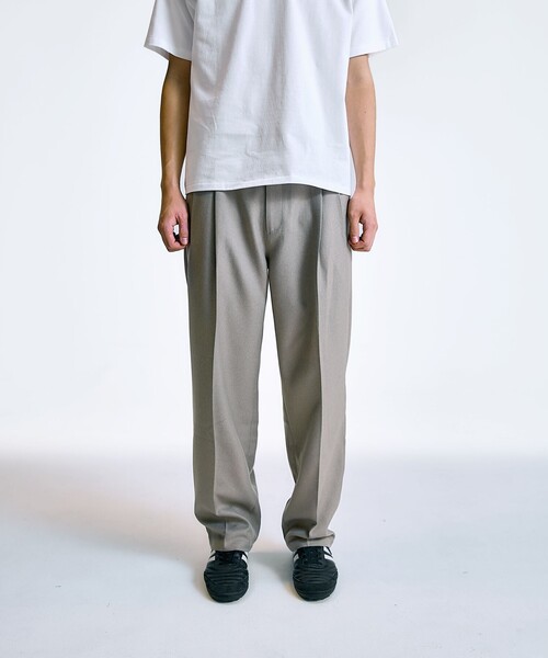 City Ambient Products（シティアンビエントプロダクツ）の「City Ambient Products: 2プリーツ ワイド テーパード スラックス（スラックス・メンズ・ナチュラル/その他/カーキ/ブラック・LARGE/MEDIUM/SMALL）」の22枚目の写真