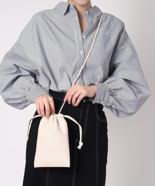 Ober Tashe(オーバータッシェ)の「合皮ドロストミニショルダー(ショルダーバッグ・レディース・イエロー/その他1/パープル系/ブルー/アイボリー/ブラック・FREE)」の14枚目の写真