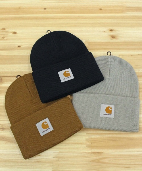 Carhartt WIP（カーハートダブリューアイピー）の「WIP アクリル ワッチ ハット ビーニー ニットキャップ Acrylic Watch Hat（ニットキャップ/ビーニー・メンズ・ブラウン/グレー/ブラック・ONE SIZE）」の12枚目の写真