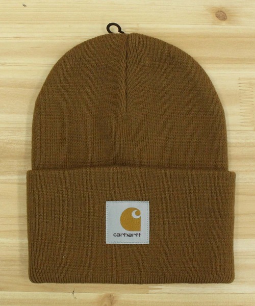 Carhartt WIP（カーハートダブリューアイピー）の「WIP アクリル ワッチ ハット ビーニー ニットキャップ Acrylic Watch Hat（ニットキャップ/ビーニー・メンズ・ブラウン/グレー/ブラック・ONE SIZE）」の4枚目の写真