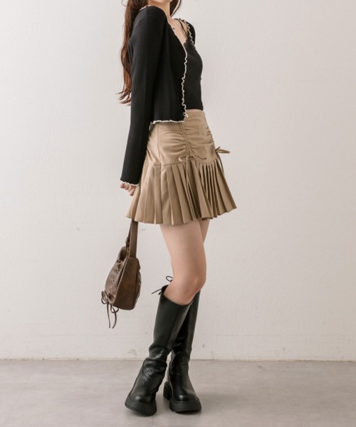 トリートユアセルフ　ミニスカート　キュトロット Floral cotton mini skirt | Treat ürself