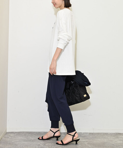 SLOBE IENA（スローブイエナ）の「ビンテージ風ロゴロンTEE（Tシャツ/カットソー・レディース・ホワイト/ボルドー/チャコールグレー・FREE）」の10枚目の写真