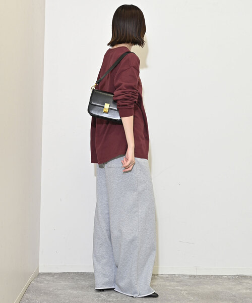 SLOBE IENA（スローブイエナ）の「ビンテージ風ロゴロンTEE（Tシャツ/カットソー・レディース・ホワイト/ボルドー/チャコールグレー・FREE）」の17枚目の写真