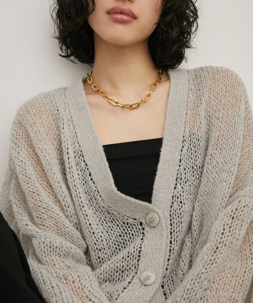 Aunt Marie's(アントマリーズ)の「モヘアライクルーズカーディガン(カーディガン/ボレロ・レディース・ライトグレー/ブラウン/ピンク・FREE)」の17枚目の写真