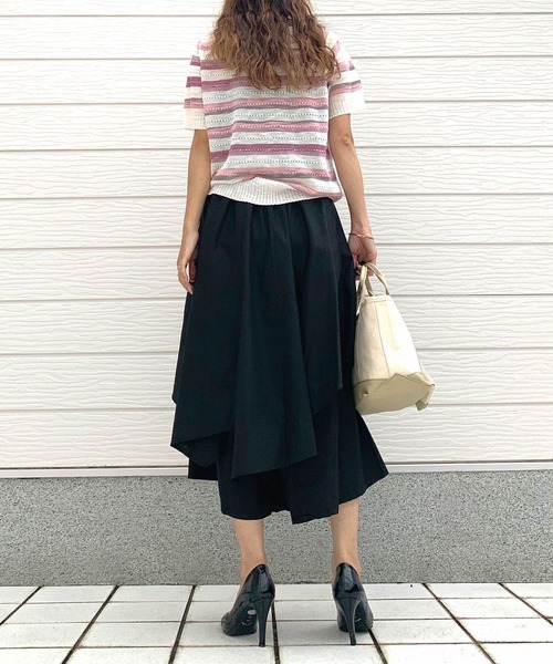 Q（キュー）の「マルチボーダーニット（ニット/セーター・レディース・ピンク系その他/マルチ・MEDIUM）」の20枚目の写真