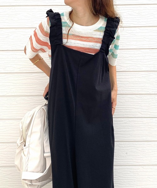 Q（キュー）の「マルチボーダーニット（ニット/セーター・レディース・ピンク系その他/マルチ・MEDIUM）」の9枚目の写真