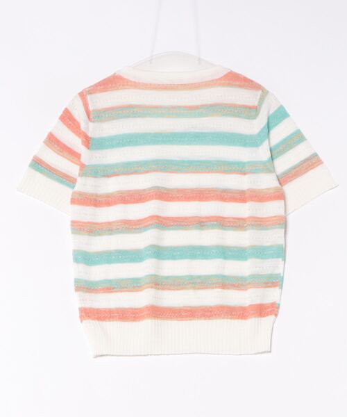 Q（キュー）の「マルチボーダーニット（ニット/セーター・レディース・ピンク系その他/マルチ・MEDIUM）」の5枚目の写真