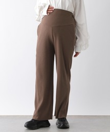 【産前・産後対応】マタニティ／リブワイドパンツ　133323