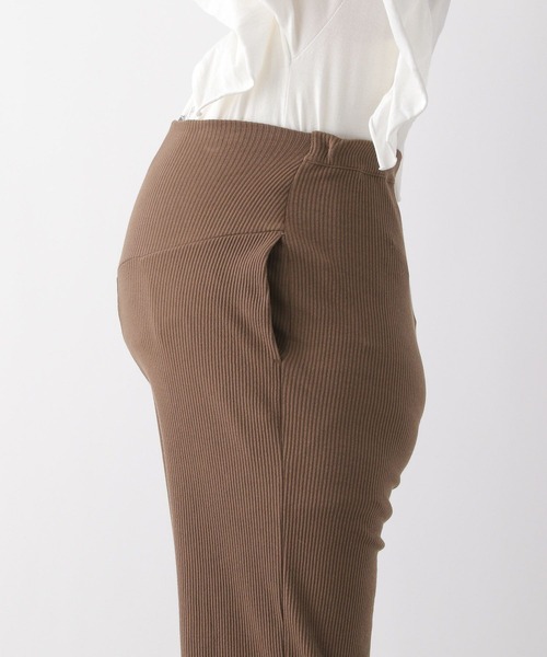 LEPSIM（レプシィム）の「【産前・産後対応】マタニティ／リブワイドパンツ　133323（マタニティウェア/グッズ・レディース・ブラウン/ブラック/チャコールグレー・FREE）」の15枚目の写真