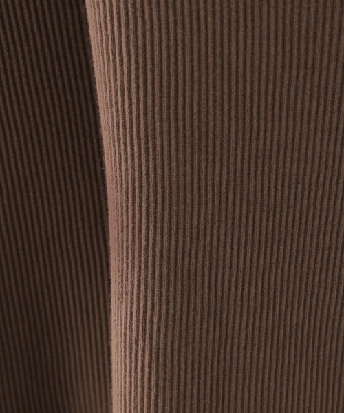 LEPSIM（レプシィム）の「【産前・産後対応】マタニティ／リブワイドパンツ　133323（マタニティウェア/グッズ・レディース・ブラウン/ブラック/チャコールグレー・FREE）」の6枚目の写真