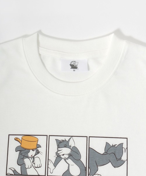 Tom＆Jerry（トムアンドジェリー）の「Tom and Jerry/トムとジェリー タフィー イラストプリント ロンT 長袖 レディース メンズ（Tシャツ/カットソー・レディース・ブラック/ベージュ/オフホワイト/サックスブルー・LL/M/L）」の13枚目の写真