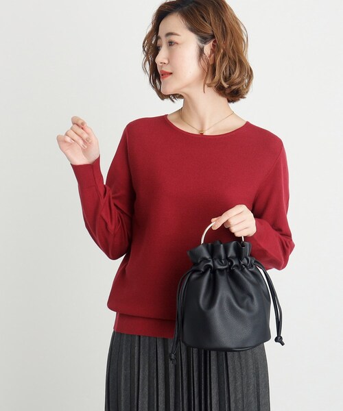 grove（グローブ）の「◆【雑誌掲載】リングドロストショルダー（ショルダーバッグ・レディース・シルバー/ブラック/ブラック系1・00）」の6枚目の写真