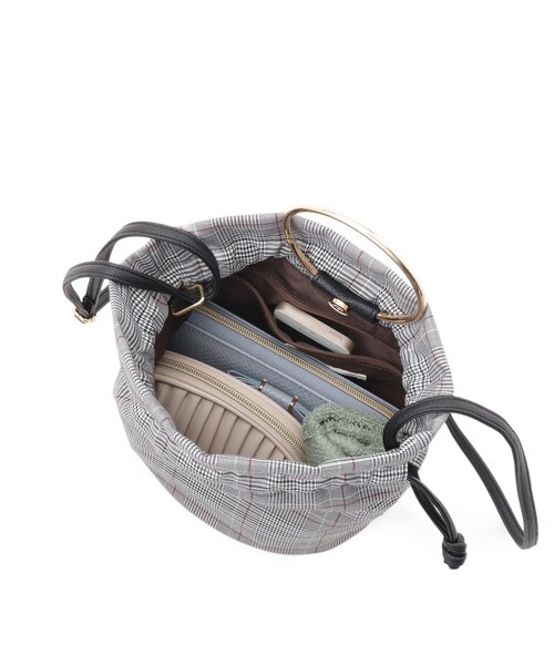 grove（グローブ）の「◆【雑誌掲載】リングドロストショルダー（ショルダーバッグ・レディース・シルバー/ブラック/ブラック系1・00）」の22枚目の写真