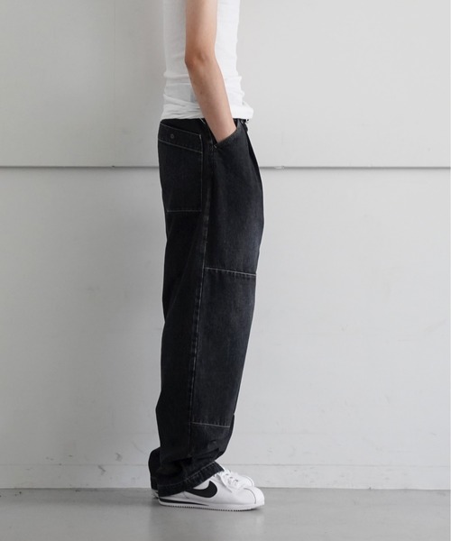 WhoWhat(フーワット)の「who what SELVEDGE DENIM CARGO PANTS(カーゴパンツ・メンズ・ブラック・M)」の6枚目の写真