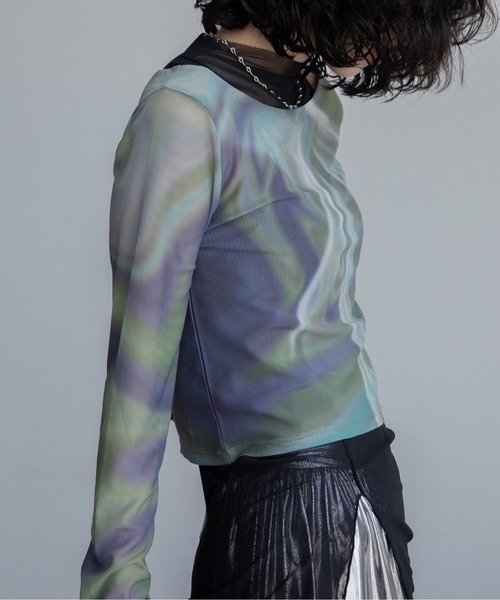 VACANCY(ヴァカンシー)の「ハイネックレイヤード2wayシアートップス(Tシャツ/カットソー・レディース・グリーン/ブルー/ブラック・FREE)」の19枚目の写真