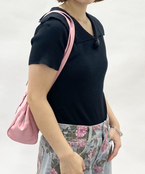 mebole(メボレ)の「フレンチカラーroseトップス(Tシャツ/カットソー・レディース・グレー/ホワイト/ブラック・FREE)」の18枚目の写真