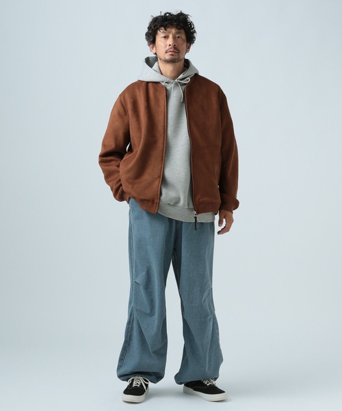 BAYFLOW（ベイフロー）の「[着心地アップグレード]クラフトスエードブルゾン（ブルゾン・メンズ・ブラウン/グレー/ブラック・LARGE/MEDIUM/SMALL）」の12枚目の写真