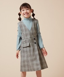 a.v.v（アーヴェヴェ）の「[120-130]タックフレアジャンスカ（ワンピース・キッズ）」