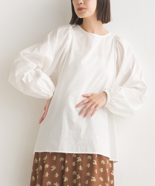 OMNES(オムネス)の「製品洗いコットンブロードボリューム袖ブラウス(シャツ/ブラウス・レディース・ブラック系その他/ブラック系その他2/グレー系その他/ブルー系その他/ホワイト/ライトグレー/ベージュ系その他/ベージュ系その他2・FREE)」の10枚目の写真