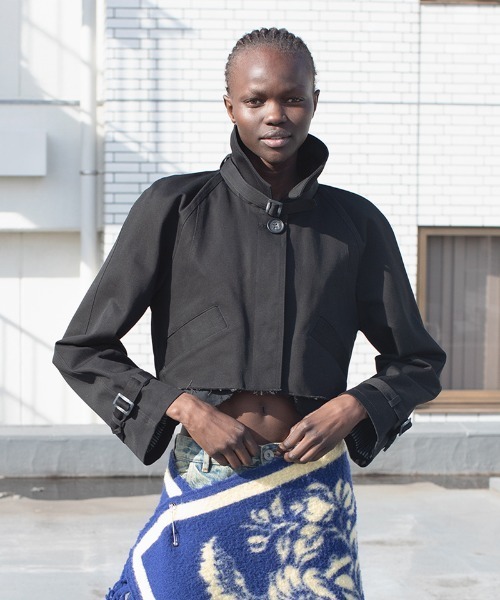 leinwande（ラインヴァンド）】Cropped Trench Jacket（ブルゾン