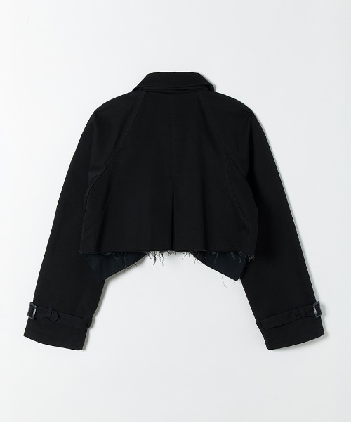 leinwande（ラインヴァンド）の「【leinwande（ラインヴァンド）】Cropped Trench Jacket（ブルゾン・レディース・キャメル/ブラック・FREE）」の4枚目の写真