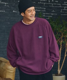 マルチファンクショナル ビッグシルエット ラグランスリーブフリースプルオーバー【THE CRAFT CREW PRODUCTS】ワイン