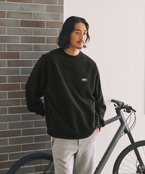 MCワークス　ツーパネルフリースプルオーバー　ブラック、ブラック　3L THE CRAFT CREW PRODUCTS】ビッグシルエット ラグランスリーブ