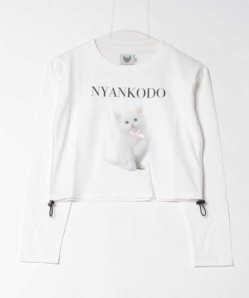 Salong hameu(サロン ハミュー)の「神保町にゃんこ堂 猫フォトプリント ラグランロンT レディース/ねこ/カレッジロゴ/長袖/ピチT(Tシャツ/カットソー・レディース・ホワイト/ブラック/ピンク/ホワイト×ブラック/ブラック×ホワイト/ホワイト系その他/ブラック系その他/ピンク系その他/ピンク系その他2・M)」の22枚目の写真