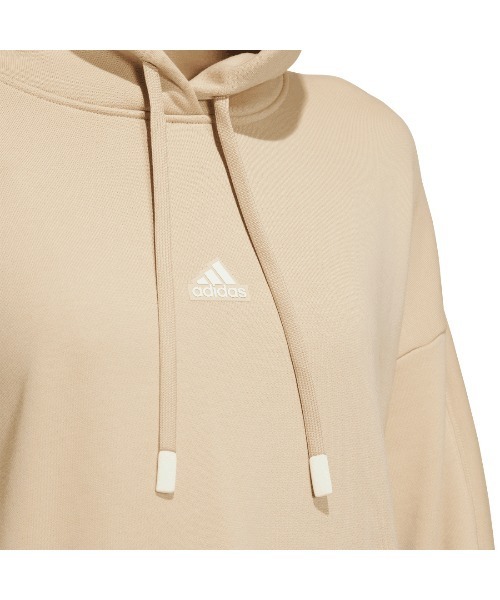 adidas（アディダス）の「アディダス adidas ワーディング ルーズフィット フレンチテリーワンピース（ワンピース・レディース・ベージュ/ダークグレー・S/M/L/XL）」の5枚目の写真