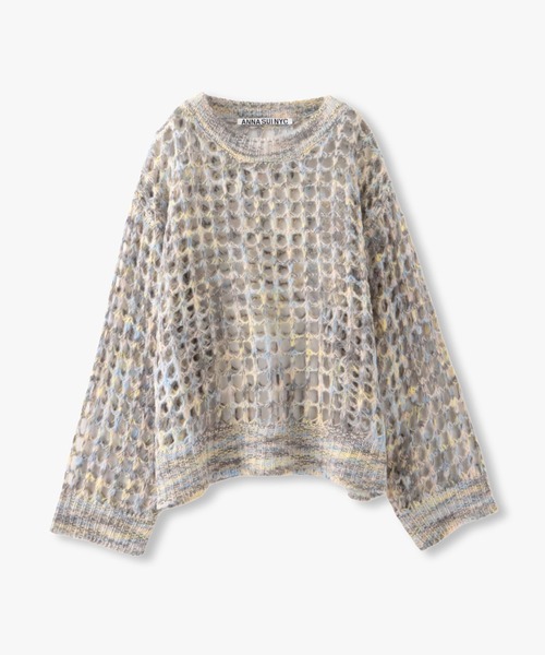 ANNA SUI NYC mixカラー メッシュニット プルオーバー MIXカラー メッシュニットクルーネックプルオーバー – ANNA SUI NYC
