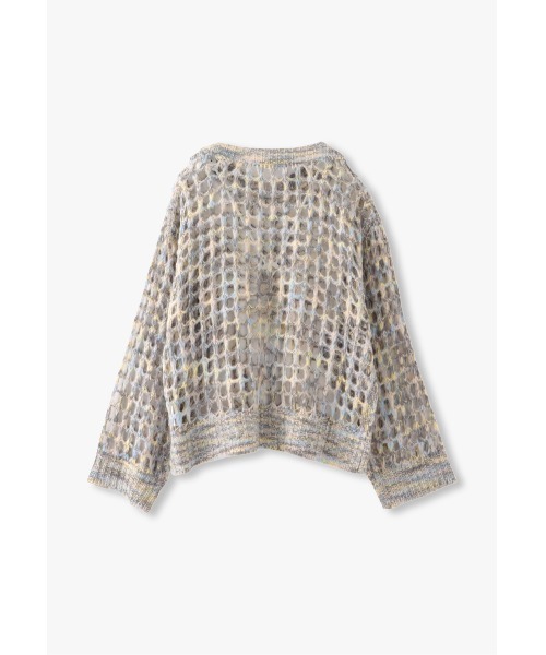 ANNA SUI NYC（アナ スイ エヌ ワイ シー）の「MIXカラー メッシュニットクルーネックプルオーバー（ニット/セーター・レディース・サックスブルー/オレンジ/ブラック・FREE）」の22枚目の写真