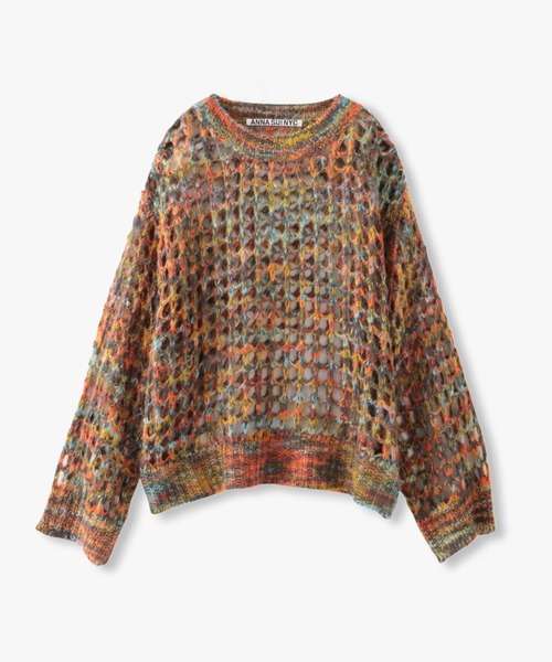 ANNA SUI NYC（アナ スイ エヌ ワイ シー）の「MIXカラー メッシュニットクルーネックプルオーバー（ニット/セーター・レディース・サックスブルー/オレンジ/ブラック・FREE）」の20枚目の写真