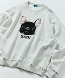 FREAK'S STORE | 限定展開 KAVU×FREAK'S STORE/カブー 別注 ビッグシルエット ドッグ刺繍 クルーネック スウェット / フレンチブルドッグ(スウェット)