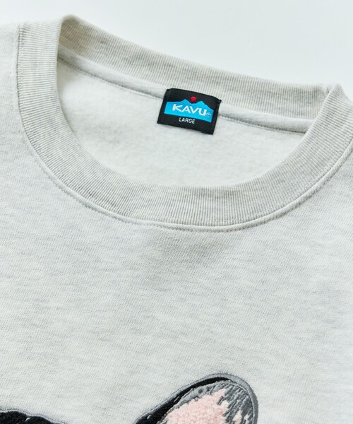 FREAK'S STORE(フリークスストア)の「限定展開 KAVU×FREAK'S STORE/カブー 別注 ビッグシルエット ドッグ刺繍 クルーネック スウェット / フレンチブルドッグ(スウェット・メンズ・グレイッシュベージュ/スミクロ/アッシュグレー・SMALL/LARGE/MEDIUM)」の14枚目の写真