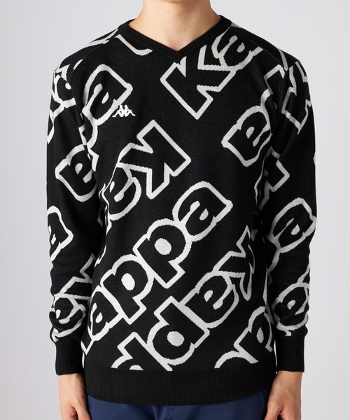 Kappa（カッパ）の「ロゴジャガード　Vネックセーター（ニット/セーター・メンズ・グリーン/ブラック・MEDIUM/LARGE/X-LARGE）」の9枚目の写真