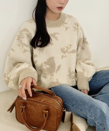 【ZOZOTOWN限定商品】フラワージャガードニット