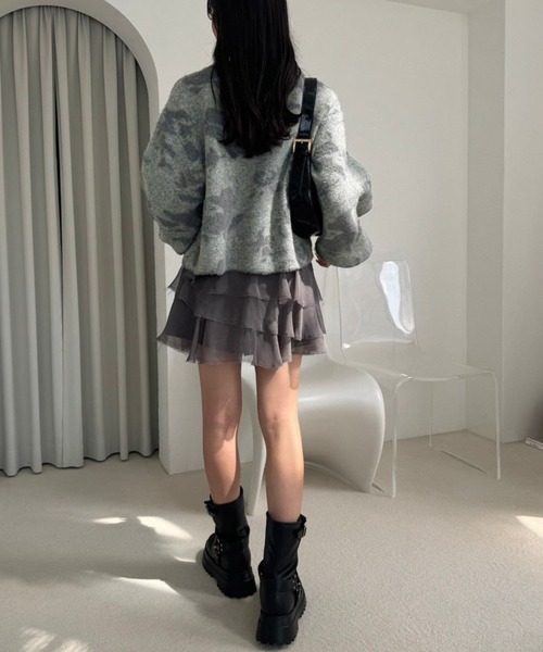 one after another NICE CLAUP(ワンアフターアナザーナイスクラップ)の「【ZOZOTOWN限定商品】フラワージャガードニット(ニット/セーター・レディース・アイボリー/グレー/モカ・FREE)」の22枚目の写真
