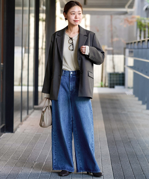 JOURNAL STANDARD relume（ジャーナルスタンダード　レリューム）の「シングルブレストテーラードジャケット（テーラードジャケット・レディース・ブラック/カーキ/チャコールグレー・FREE）」の14枚目の写真